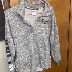 Pink XS black/ white snap up button jacket